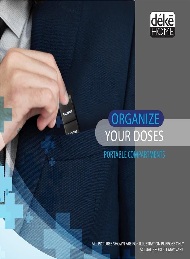 Deke Home - Monthly Pill Organizer 3 Times a Day, 30 Day Pill Box with AM PM Compartments, Large Monthly Medicine Organizer for Vitamins, Supplements & Medication, Travel-Friendly Pill Case, BPA Free - Image 5